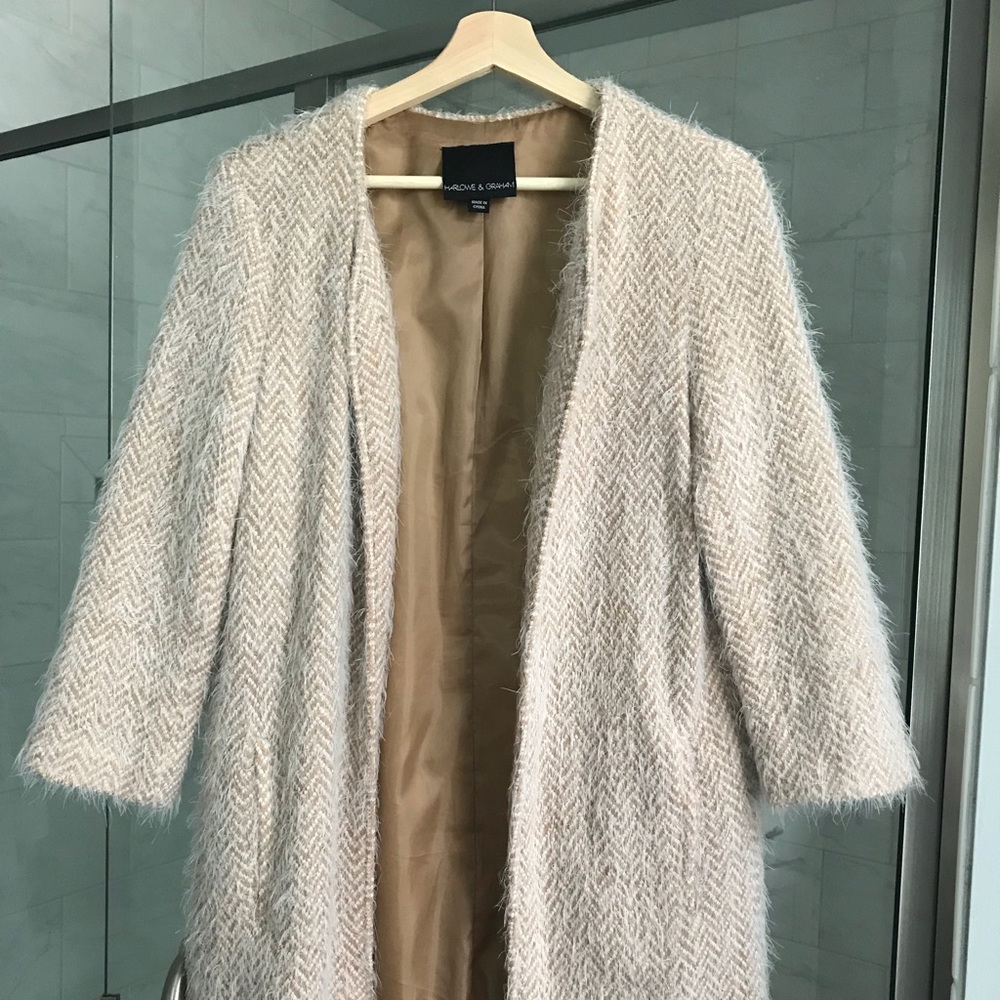 Harlowe & Graham Fuzzy Chevron Blazer